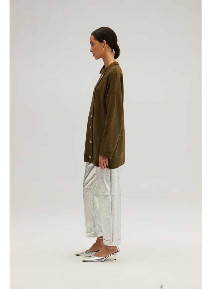 Touche Button Detailed Knitted Sweater - Image 1