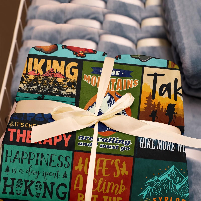 Amonee-YL Hiking Gifts  Gifts for Hikers  Hiking Gifts for Women  Hiking Gifts for Men  Hiker Blanket 50""X60""  Hiking Lovers Gifts  Outdoor Gifts for Hikers  Hiker Mountain Gifts  Hiking Gift - Image 3