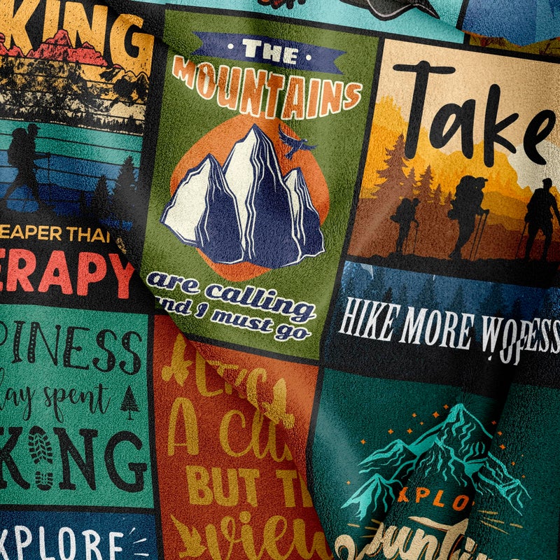 Amonee-YL Hiking Gifts  Gifts for Hikers  Hiking Gifts for Women  Hiking Gifts for Men  Hiker Blanket 50""X60""  Hiking Lovers Gifts  Outdoor Gifts for Hikers  Hiker Mountain Gifts  Hiking Gift - Image 2