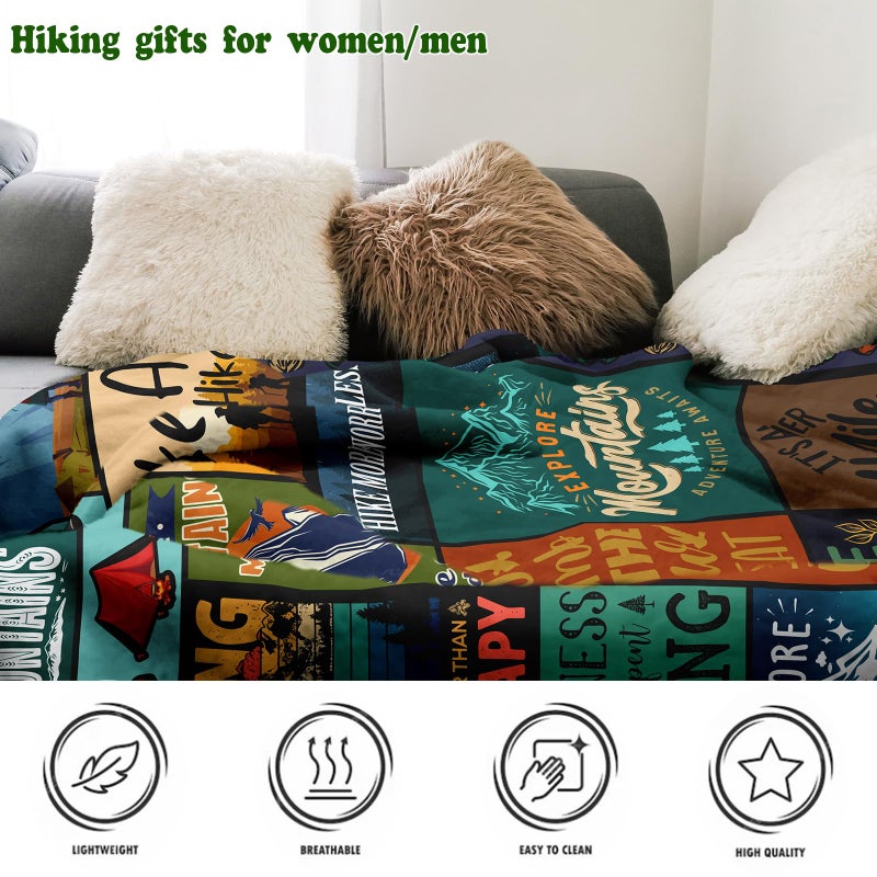 Amonee-YL Hiking Gifts  Gifts for Hikers  Hiking Gifts for Women  Hiking Gifts for Men  Hiker Blanket 50""X60""  Hiking Lovers Gifts  Outdoor Gifts for Hikers  Hiker Mountain Gifts  Hiking Gift - Image 4