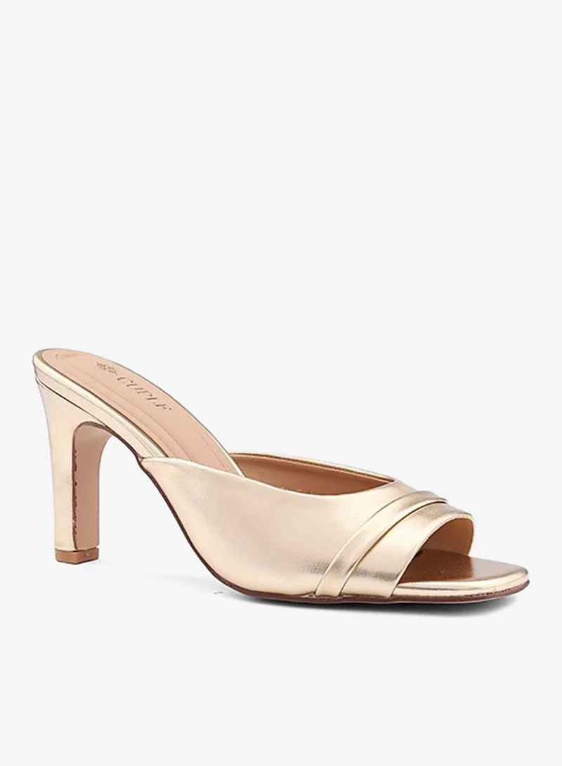 كابلي صنادل نسائية بكعب مفتوح من الأمام