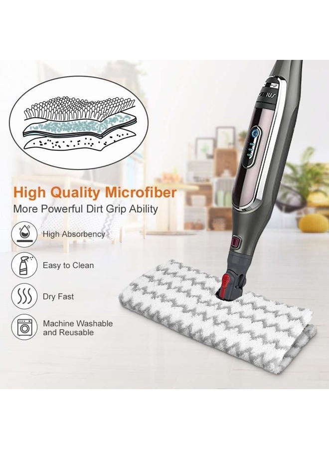 F Flammi 4 Pack Shark Genius Lift-Away Pro Steam Mop Pad S5003D S5002Q S5003A S6001W S6001WM S6002 S6002C S6003D S6003 S3973 S3973D S3973WM Washable Reusable Mrcrofiber Steam Mop Pad - Image 4