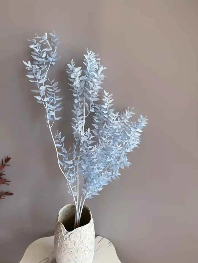 Y&D Dried Ruscus Leaves Bouquet - Natural Dried Flowers Arrangement for Wedding, Mother's Day, Christmas Decor, Home & Party Decorations, Dried Plants Included - Image 1