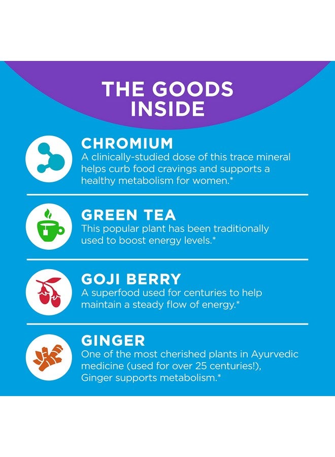 OLLY Combat Cravings Metabolism & Energy Support Supplement Chromium Green Tea Goji Berry Ginger 30 Count - Image 4