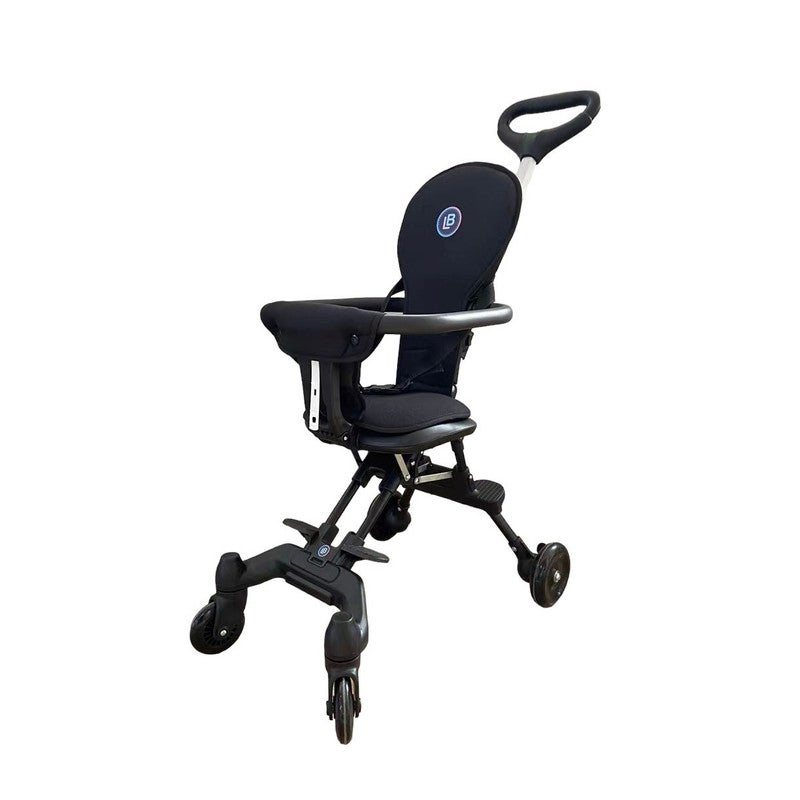 Lovely Baby Lightweight Buggy/Stroller for Kids LB 717, Foldable Travel Stroller with Seat Belt, Swivel Wheels, Push Handle, Compact & Easy to Carry for 1-3 Years - Black - Image 1
