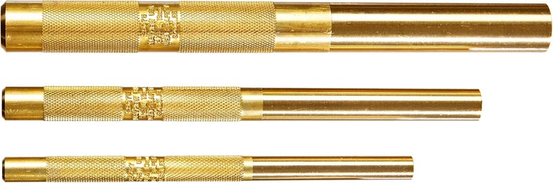 Mayhew Tools 61360 Brass Drift Punch Set - 3-Piece Non-Marring and Non-Sparking Tool Kit - Image 2