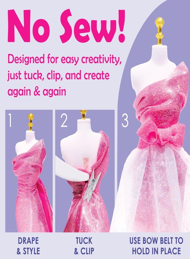 Creativity for Kids Designed by You Glam Studio: Girls' Fashion Designer Craft Kit, DIY Arts and Crafts for Kids, Birthday Gifts for Girls, Girl Toys (Ages 6+) - Image 4