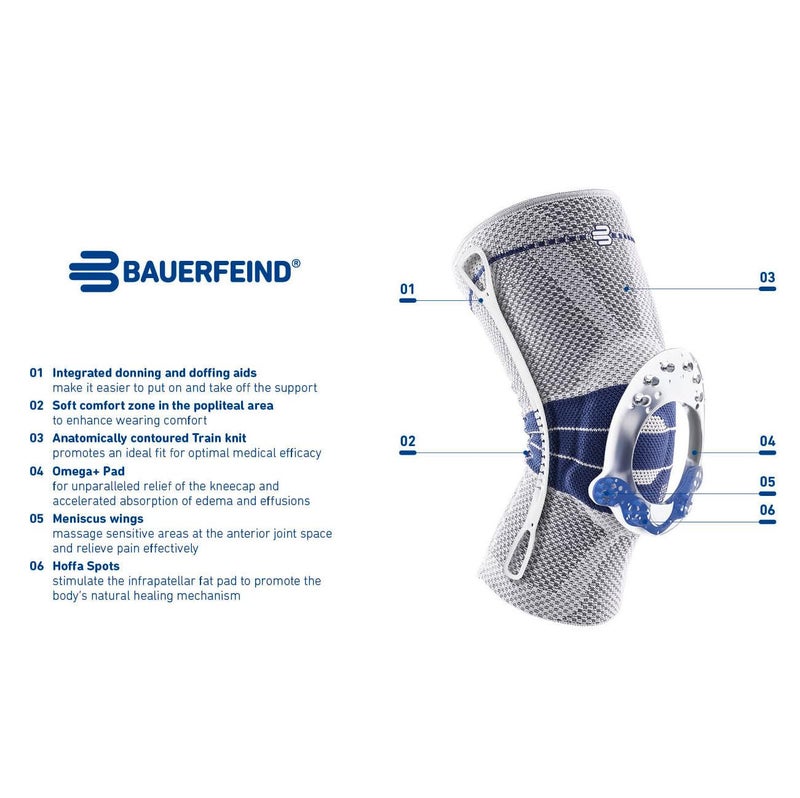 باورفيند Bauerfeind Genutrain Sweet Support Brace (إصدار جديد) - دعم مستهدف لتخفيف الألم وتثبيته من أجل الضعف الضعيف للركبتين والتهاب المفاصل. - Image 4