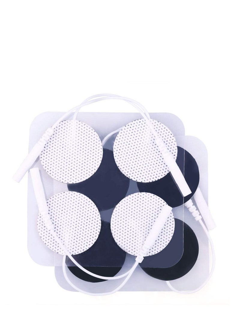 KASTWAVE 20PCS Round Electrodes Pads 1.25" Reusable Carbon Electrotherapy Pads for EMS Muscle Stimulator with 2.0 mm Pigtail Connectors Reusable Skin Patch for Muscle  - Image 1