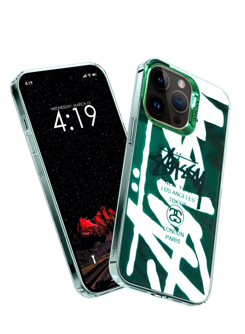 Wtech More Series Colorful Design Protective Case Cover For Apple iPhone 14 Pro 2022 Green/White - Image 1