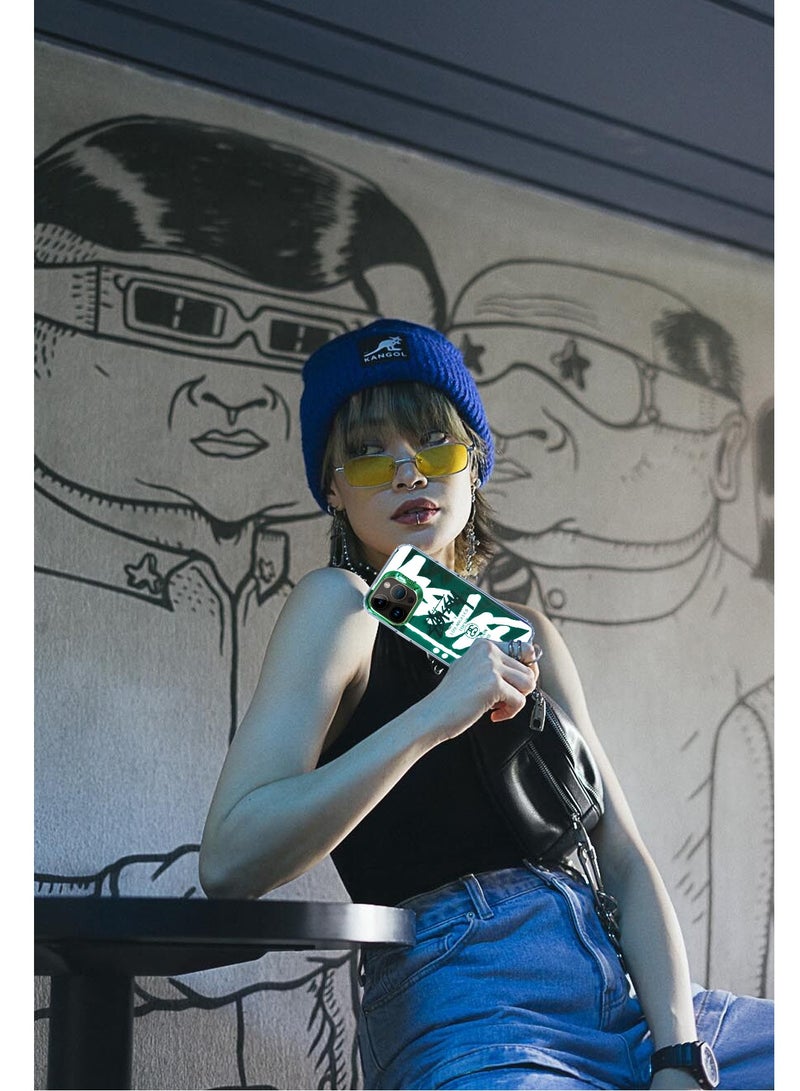 Wtech More Series Colorful Design Protective Case Cover For Apple iPhone 14 Pro 2022 Green/White - Image 4