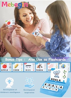 MEBEGIN 2 in 1 Matching Letter Games, Fun Spelling Reading Educational Toys, Alphabet Spelling Reading Flash Cards, Math Number Words Puzzle, Hands-On Learning Toy, Enlightenment Learning Games, Ideal Gifts for Kids  - Image 4