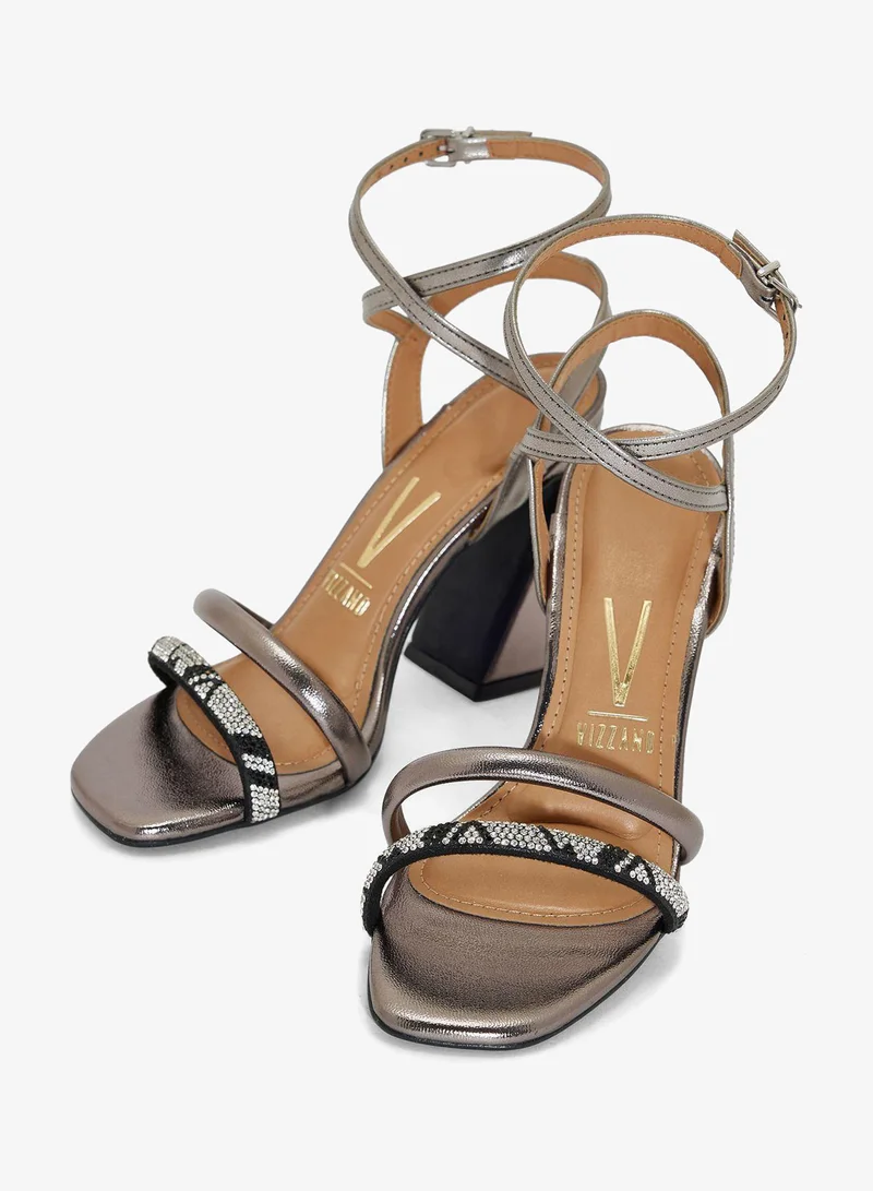 VIZZANO Block Heel Sandals for Women – Stylish Ladies Heels Sandals for Everyday Wear