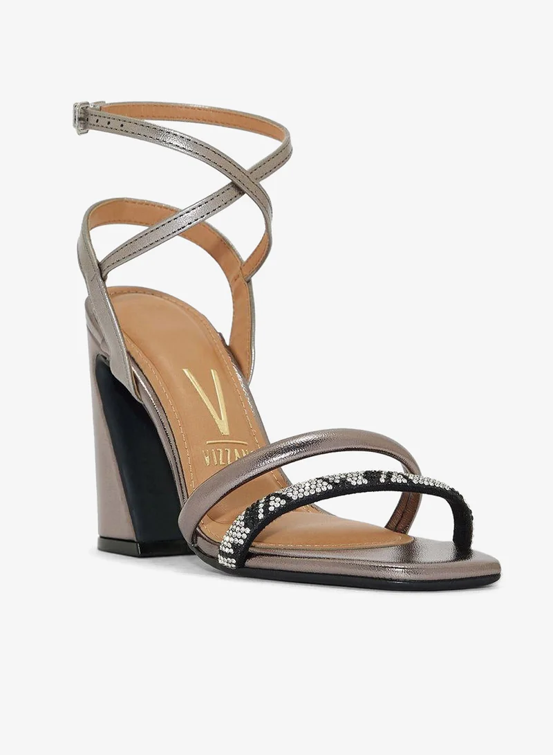 فيزانو صنادل بكعب عريض للنساء - صنادل أنيقة بكعب عالٍ للارتداء اليومي