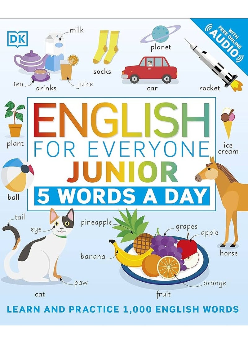 English for Everyone Junior: 5 Words a Day: Learn and Practice 1,000 English Words