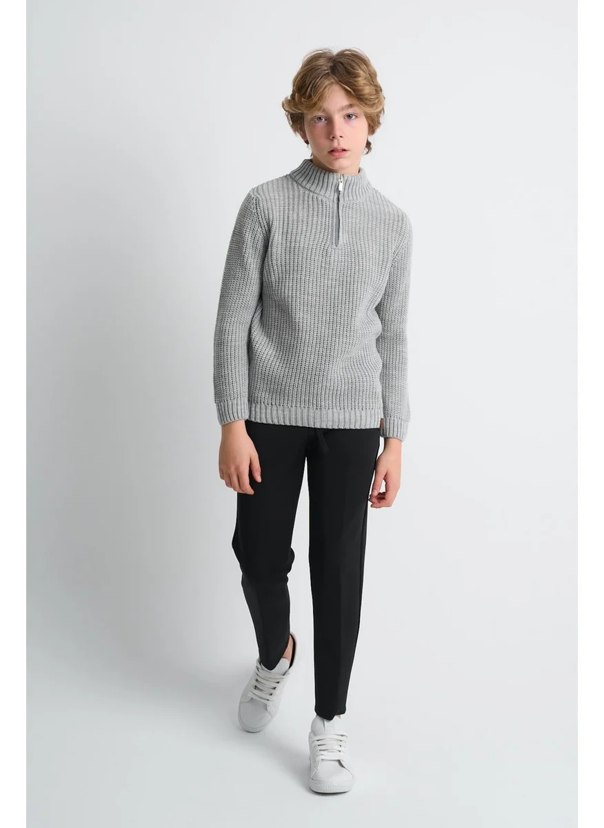 Alexander Gardi Stand Collar Zippered Boy's SWEATER(C23-7108)