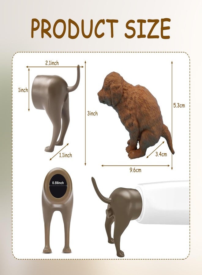 ROBOHOOK 2 Pcs Poop Toothpaste Dispenser, Hilarious Golden Retriever Puppy Poop Toothpaste Dispense, Dog Butt Toothpastes Topper,Suitable for Dog Lovers - Image 2