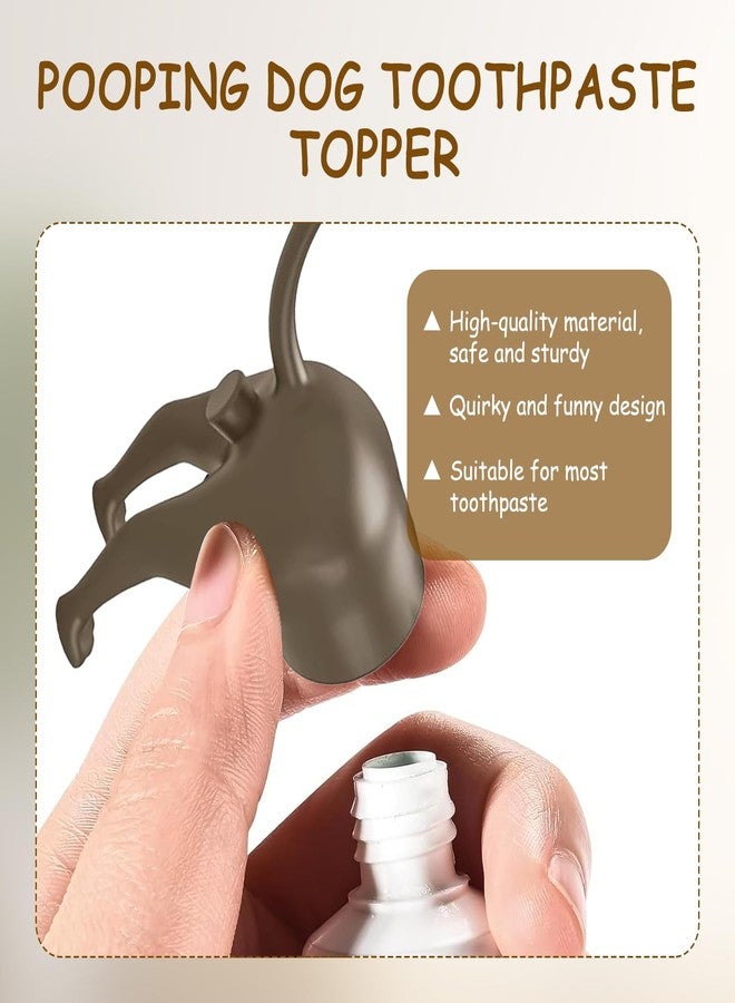 ROBOHOOK 2 Pcs Poop Toothpaste Dispenser, Hilarious Golden Retriever Puppy Poop Toothpaste Dispense, Dog Butt Toothpastes Topper,Suitable for Dog Lovers - Image 3