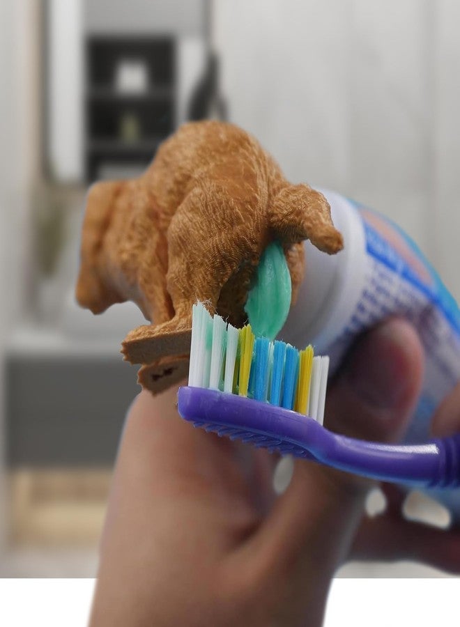ROBOHOOK 2 Pcs Poop Toothpaste Dispenser, Hilarious Golden Retriever Puppy Poop Toothpaste Dispense, Dog Butt Toothpastes Topper,Suitable for Dog Lovers - Image 4