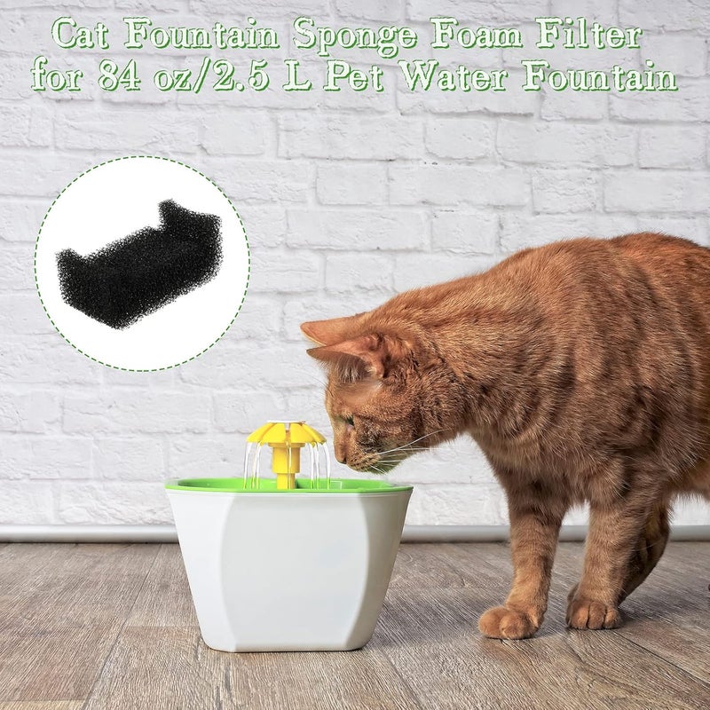 Outus 16 Pieces Sponge Filter for Cat Water Fountain Replacement Pet Fountain Foam Filter Cat Drinking Fountain Sponge Foam Filter for Pet Dog Cat Fountain - Image 3