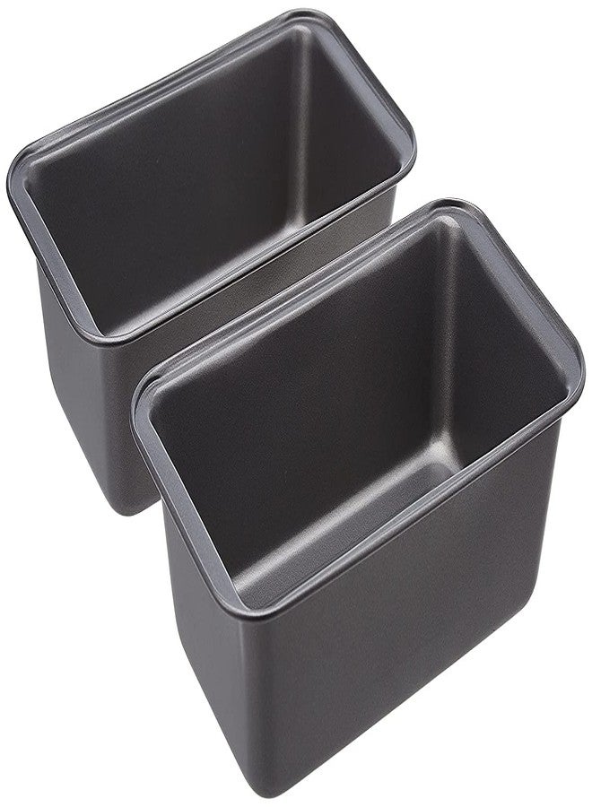 Klassic Combo of Non-Stick Carbon Steel Rectangle Shaped Baking Tin for Bread Loaf and Cake in Differeent Sizes (Set of 2 Pieces, Black), Large - Image 1