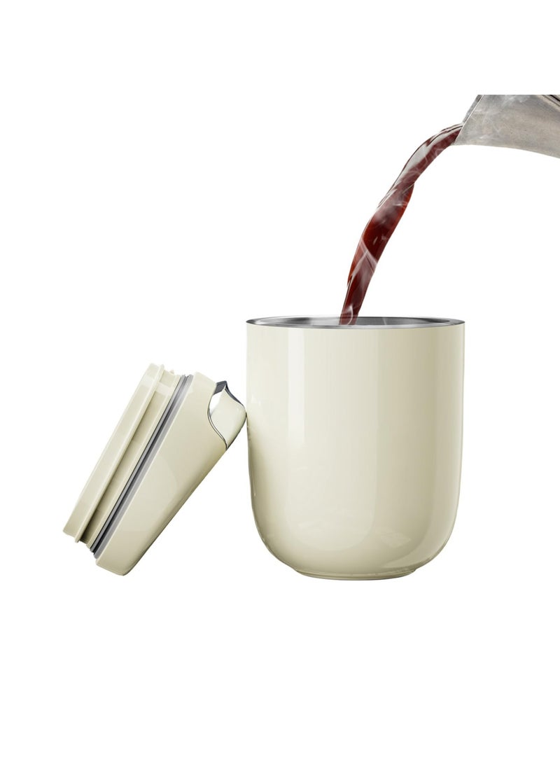 SYOSI Coffee Travel Mug, Double Walled Coffee Cup 220ml Vacuum Insulated Stainless Steel with Leakproof Lid, Reusable Coffee Cups, Mug Insulated CupBPA-Free, Mini Thermal Mug/to Go Cups for Hot Cold Drinks - Image 1