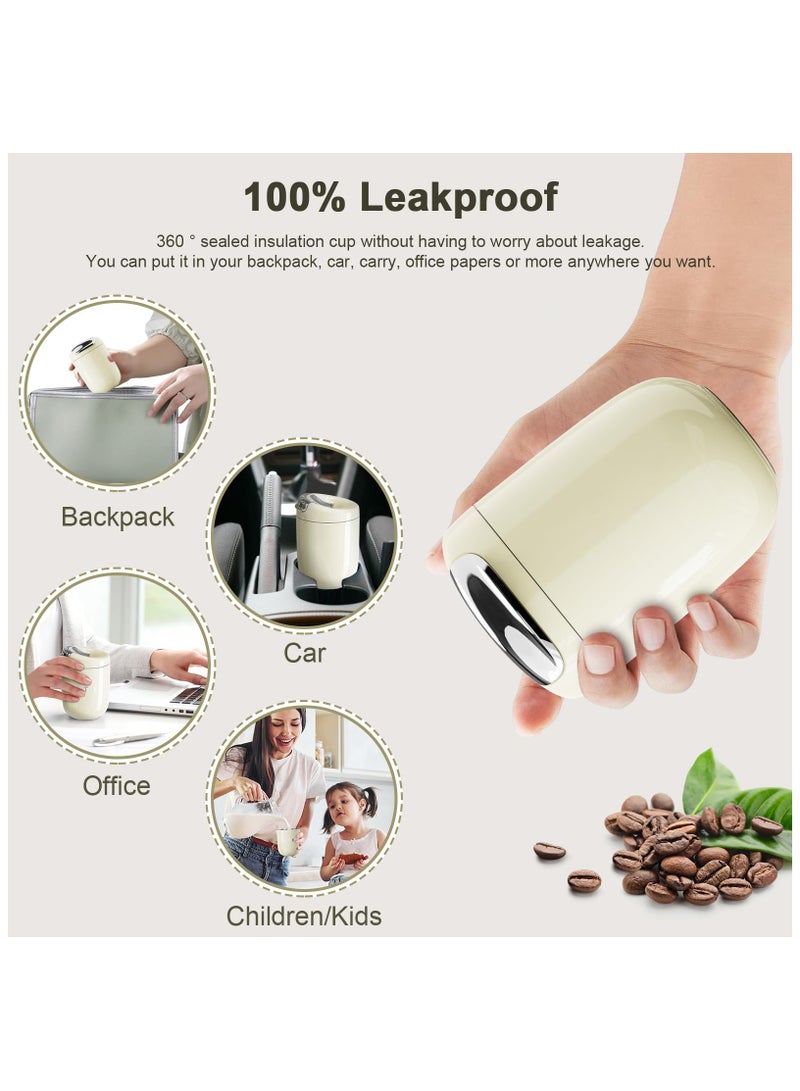 SYOSI Coffee Travel Mug, Double Walled Coffee Cup 220ml Vacuum Insulated Stainless Steel with Leakproof Lid, Reusable Coffee Cups, Mug Insulated CupBPA-Free, Mini Thermal Mug/to Go Cups for Hot Cold Drinks - Image 2