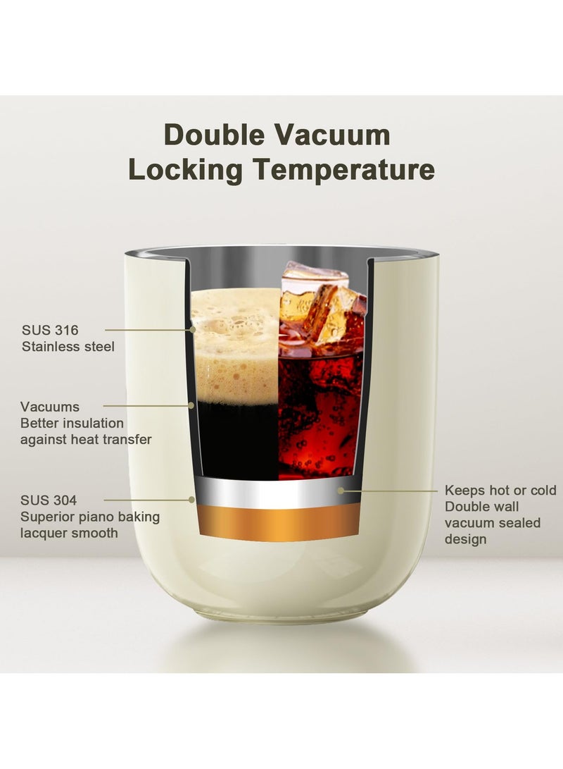 SYOSI Coffee Travel Mug, Double Walled Coffee Cup 220ml Vacuum Insulated Stainless Steel with Leakproof Lid, Reusable Coffee Cups, Mug Insulated CupBPA-Free, Mini Thermal Mug/to Go Cups for Hot Cold Drinks - Image 3