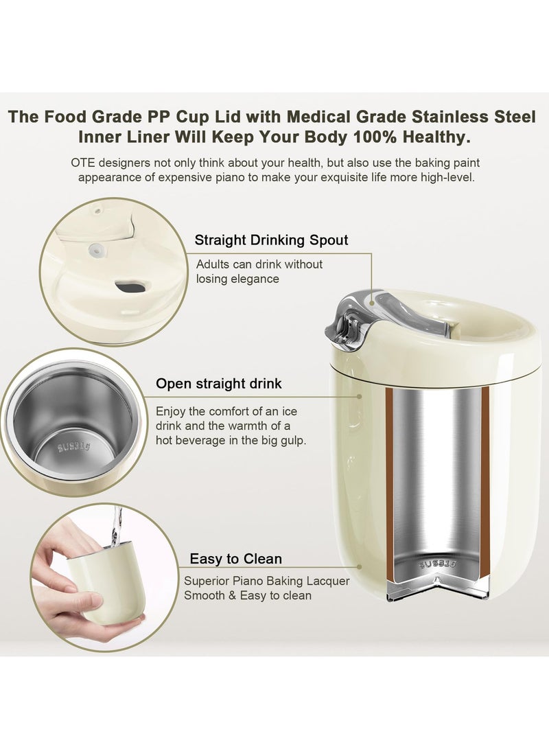 SYOSI Coffee Travel Mug, Double Walled Coffee Cup 220ml Vacuum Insulated Stainless Steel with Leakproof Lid, Reusable Coffee Cups, Mug Insulated CupBPA-Free, Mini Thermal Mug/to Go Cups for Hot Cold Drinks - Image 5