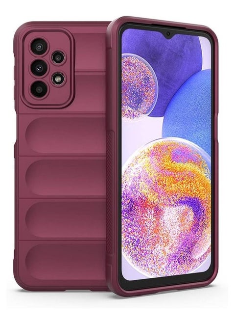 Magic Shield Tpu Silicone Shockproof Phone Case For Samsung Galaxy A23 Wine Red