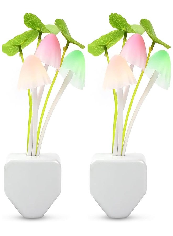 MaCare Multicolor LED Mushroom Night Lights Pack of 2, Smart Light Sensor with Auto On/Off | Color Changing Home Décor Lamps, Return Gift for Birthday, Anniversary - Image 1