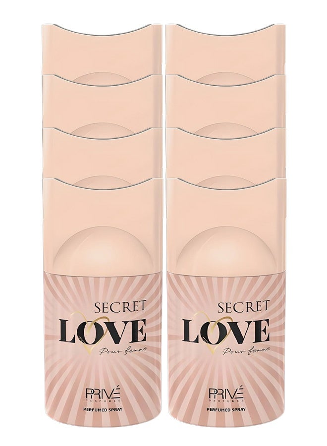 PRIVE 8 Pieces Secret Love Perfumed Spray For Women 250ml - Image 1