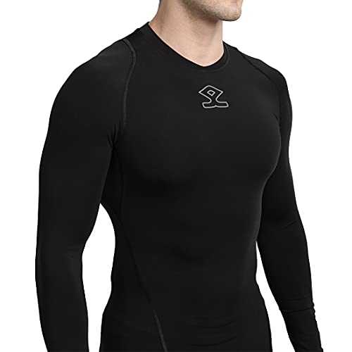 SHREY Intense Compression L/S Top Black S Nylon Redesign Compression Top Full Sleeve Tights T-Shirt for Sports - Image 3
