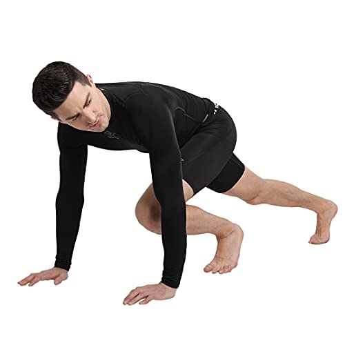 SHREY Intense Compression L/S Top Black S Nylon Redesign Compression Top Full Sleeve Tights T-Shirt for Sports - Image 4