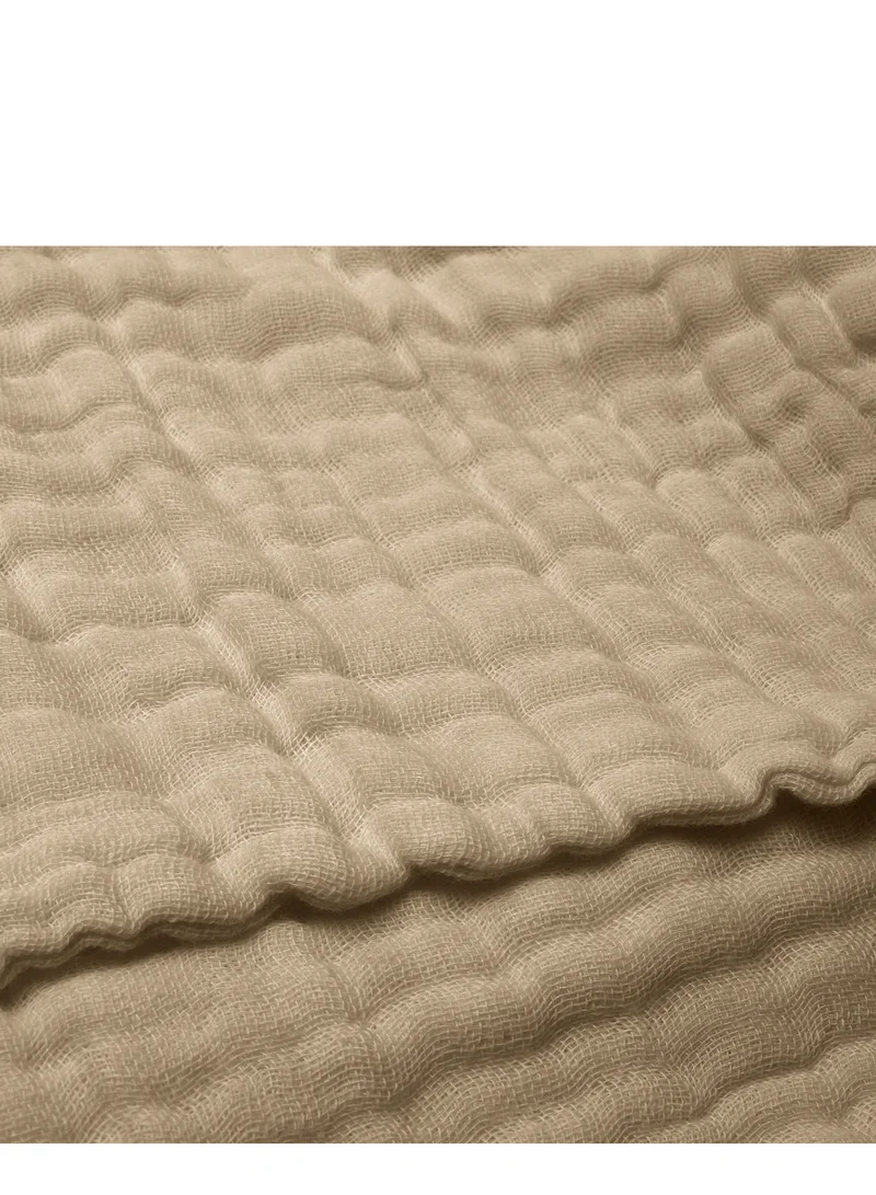 Anvi Baby Anvi Baby Organic 6 layered Muslin Bath Towel Tan Brown