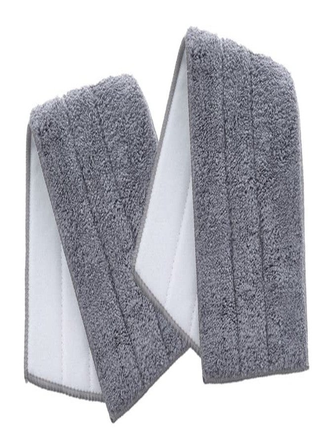Superio Microfiber Mop Pads, Refill Miracle Mop, Dust Mop Replacement Head 16 Inch Damp Mop Refill for Flat Mop Set, with Velcro-Grey, 2 Pack - Image 1