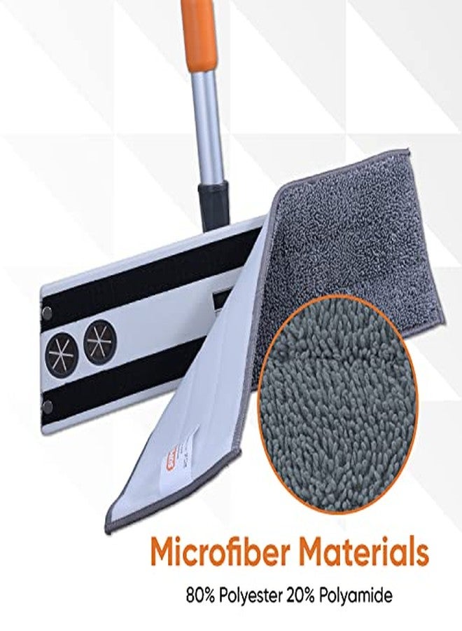 Superio Microfiber Mop Pads, Refill Miracle Mop, Dust Mop Replacement Head 16 Inch Damp Mop Refill for Flat Mop Set, with Velcro-Grey, 2 Pack - Image 5
