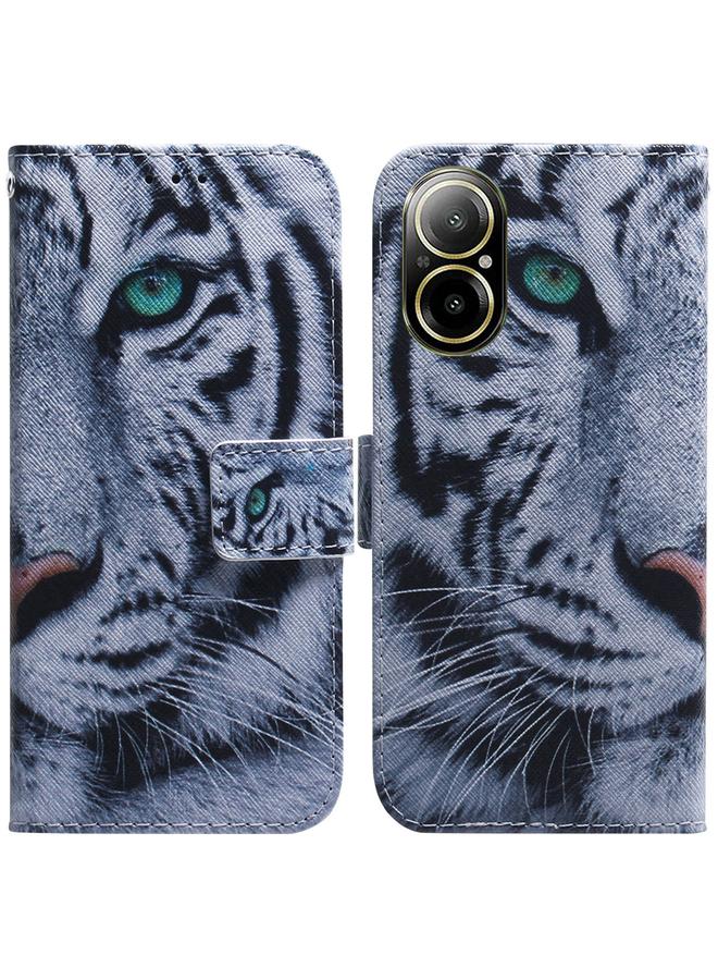 اس-توب جراب هاتف Realme C67 4G Global برسومات ملونة من الجلد القابل للطي - Image 1