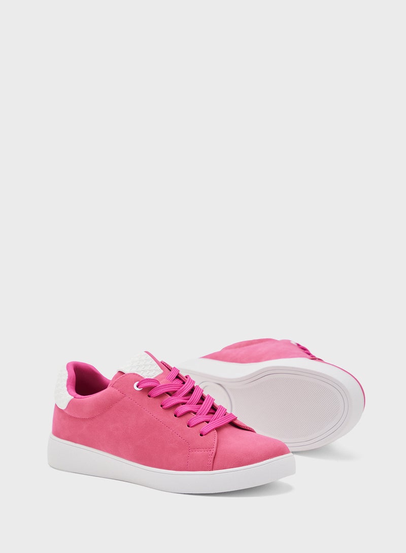 Ginger Faux Suede Stripe Detail Sneakers  - Image 3