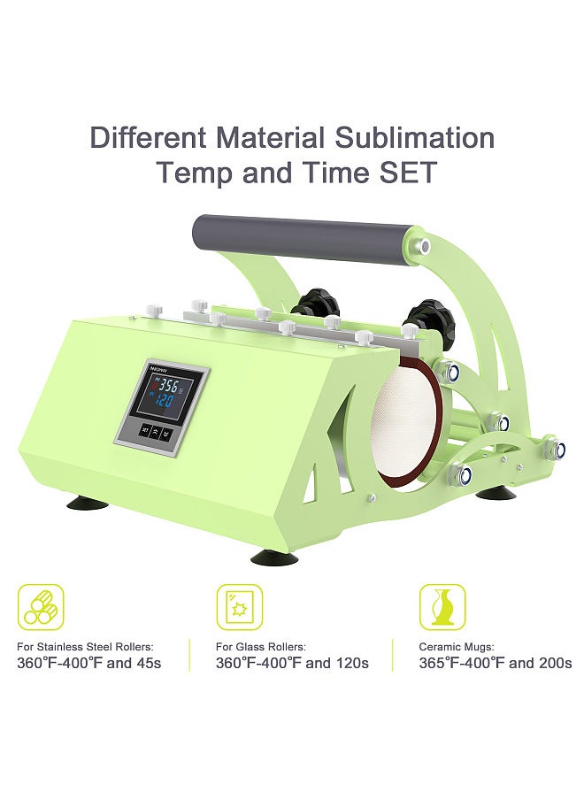 Generic - Tumbler Heat Press Machine for 30oz /11oz/25oz/16oz Cups Support 2.6-3.4inches Diameter and Adjustable Temperature 0-400 ℉ Timer 0-999s Sublimation Printing for DIY Hand Maker - Image 1
