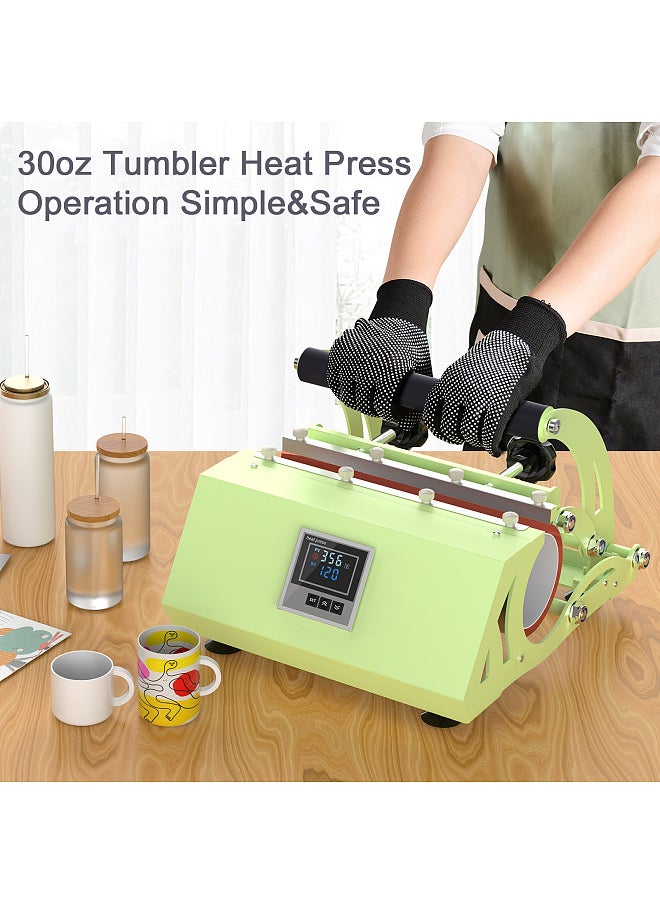 Generic - Tumbler Heat Press Machine for 30oz /11oz/25oz/16oz Cups Support 2.6-3.4inches Diameter and Adjustable Temperature 0-400 ℉ Timer 0-999s Sublimation Printing for DIY Hand Maker - Image 1