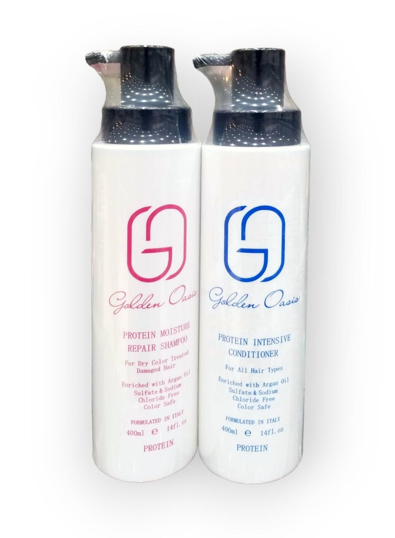 Golden Oasis Golden Oasis Daily Care Shampoo 400ML And Conditioner 400 ML After Protein And Keratin