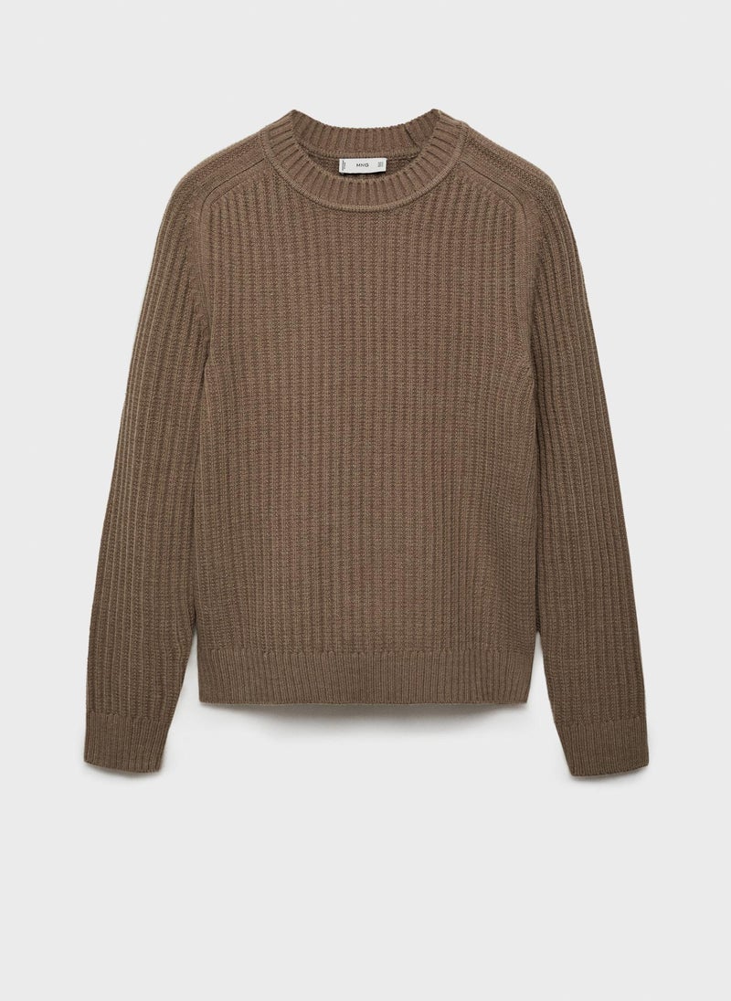 Mango Man - Crew Neck Pullover Sweater - Image 1