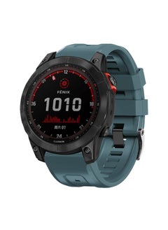 Replacement Strap For Garmin Forerunner 965 / 955 / 945 / 935 Screw Black Steel Buckle Silicone Watch Band Navy Blue