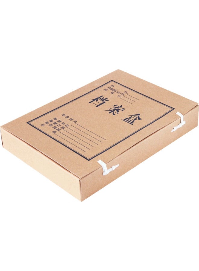 Trnfa Tn-Da3001 Imported Acid-Free Thick Kraft Paper File Box/A4 Document Box, Pack Of 10, Acid-Free Storage Box/Classic Pure Pulp, 1Cm Wide - Image 3