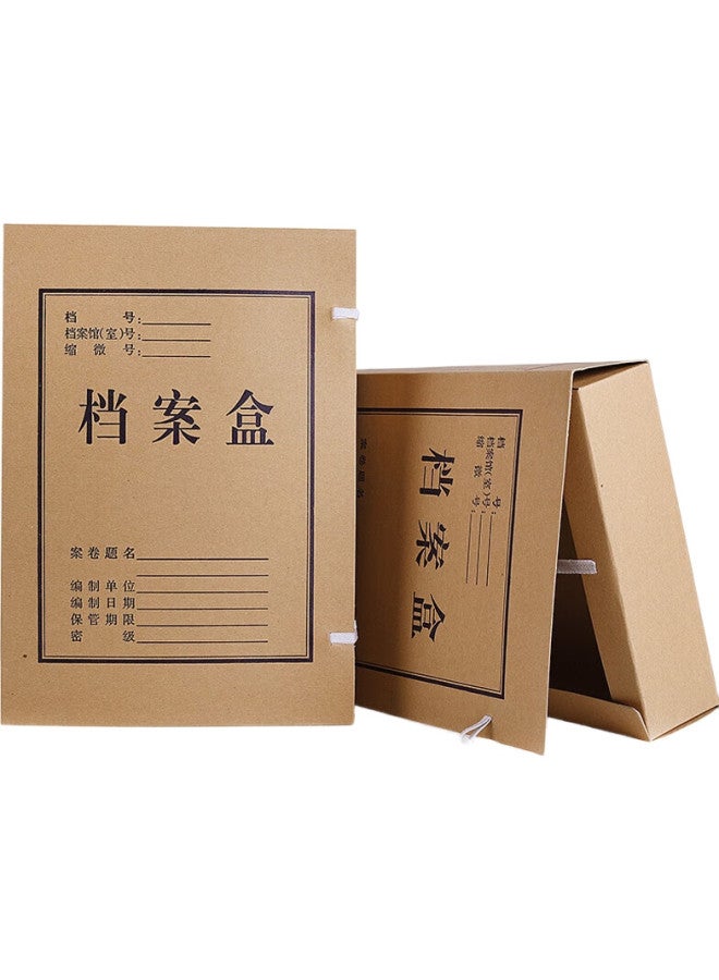 Trnfa Tn-Da3001 Imported Acid-Free Thick Kraft Paper File Box/A4 Document Box, Pack Of 10, Acid-Free Storage Box/Classic Pure Pulp, 1Cm Wide - Image 2