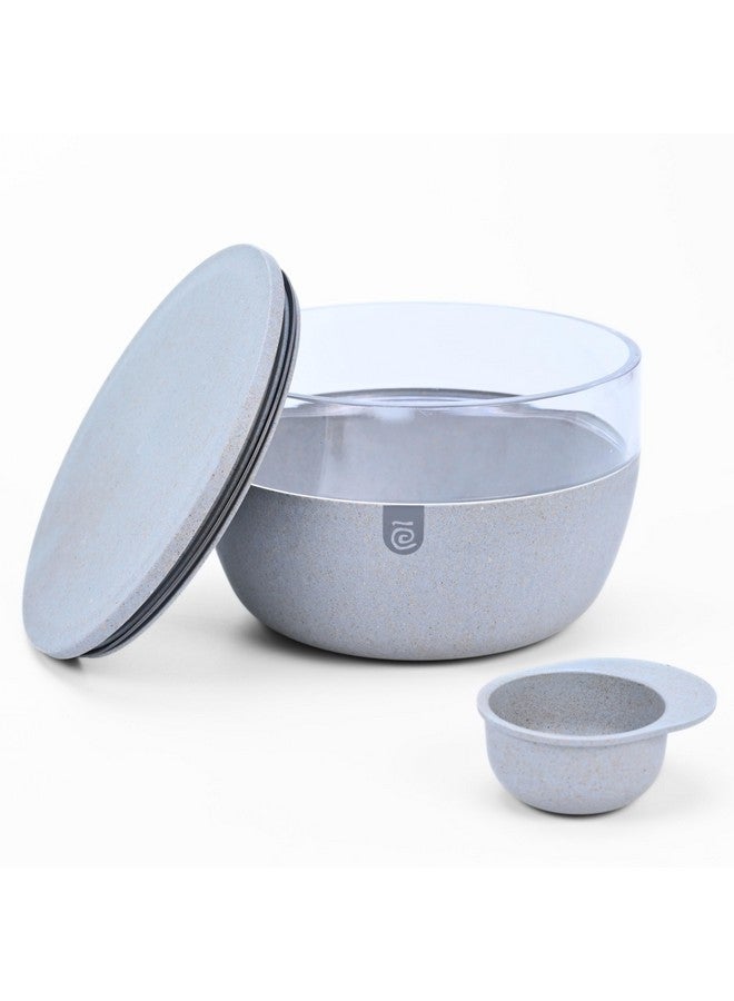 Eha Earth Friendly Ecovue Storage Containers For Kitchen | Bowl With Lid | 2100 ml| Storage Bowls Made with Rice Husk | Bowl With Spoon/Scoop | Pack Of 1 | Azure - Image 1