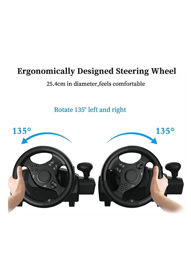 Gaming Steering Wheel Racing Wheel With Pedals And Shifter 270 Degree Driving Force Racing Wheel PC Steering Wheel For PS4 PC PS3 Xbox Series XS Nintendo Switch Xbox One Android  - Image 2