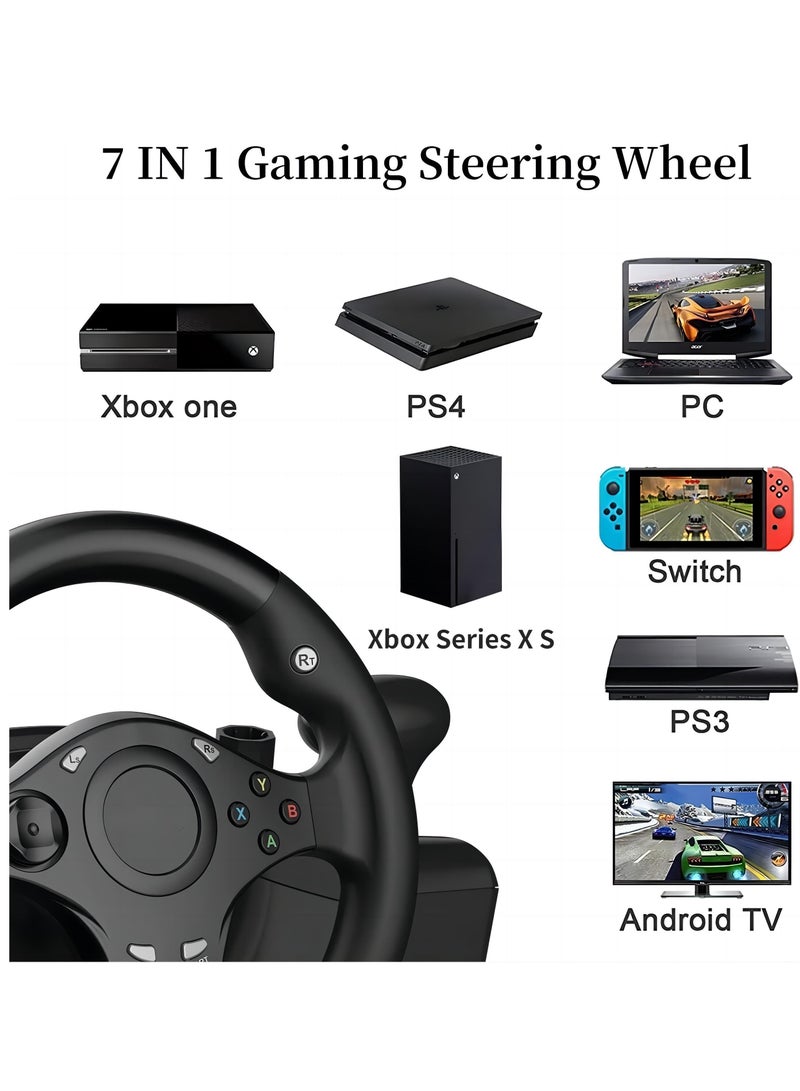 Gaming Steering Wheel Racing Wheel With Pedals And Shifter 270 Degree Driving Force Racing Wheel PC Steering Wheel For PS4 PC PS3 Xbox Series XS Nintendo Switch Xbox One Android  - Image 4