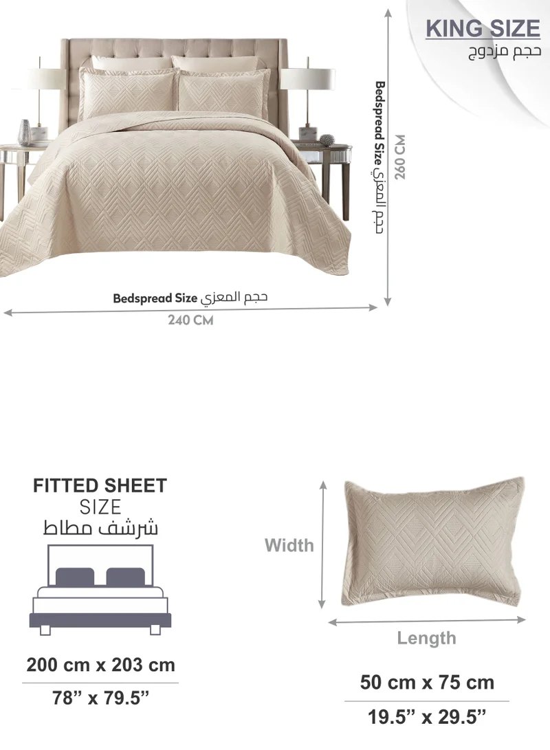 Donetella Bedspread, Coverlet Set 6-Pcs King Size Compressed Comforter, Bedding Blanket With Pillow Sheet Pillow Sham And Pillow Case, Linen